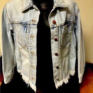 Alice + Olivia Light Blue Jean Jacket